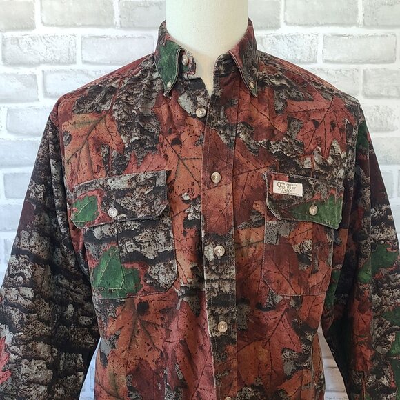 Mens Camo Shirt Jim Crumley's Outfitter Tough Brand Products M Canvas Utility - Picture 1 of 10